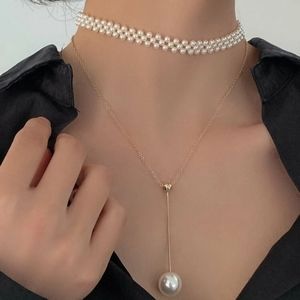 Pendant Faux Pearl Gold Necklace